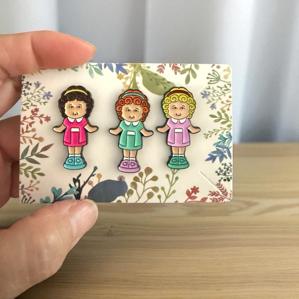 New! Set of 3 Polly Pocket Enamel Pins